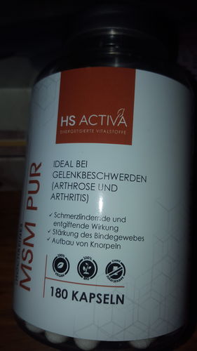 Kundenfoto zu MSM | 750 mg für Gelenke, Haut & Haare, 180 Kapseln oder 300 g Pulver