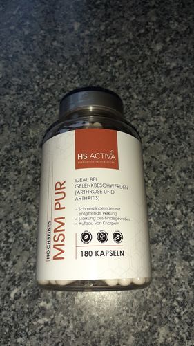 Kundenfoto zu MSM | 750 mg für Gelenke, Haut & Haare, 180 Kapseln oder 300 g Pulver